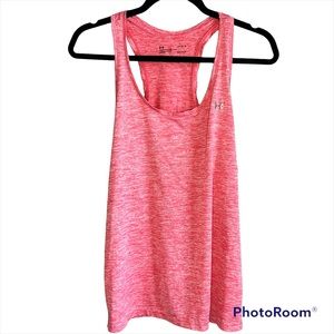 Under Armour HeatGear Loose Pink Racerback Womens Large Tank Top Under Armour